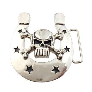 Skull Cross bone w. Horseshoe Buckle